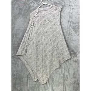 Seraphine Grey Maternity Poncho Shawl Multiway Nursing Cover Cable Knit Wool Ble